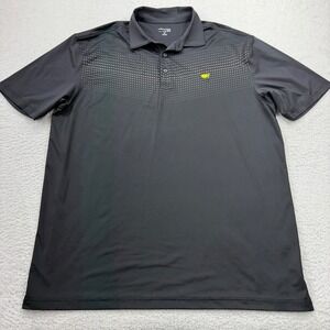 Masters Golf Tech Polo Shirt Mens XL Black Short Sleeve Masters Logo